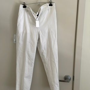 White linen pants j crew size 8
